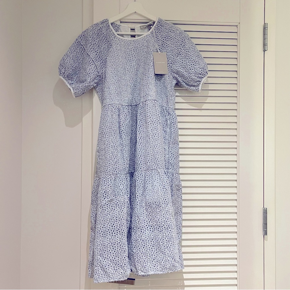 Everlane The Tiered Eyelet Dress